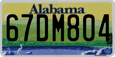 AL license plate 67DM804