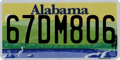 AL license plate 67DM806