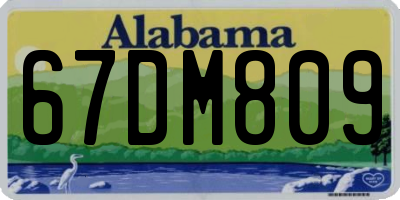 AL license plate 67DM809