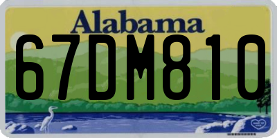 AL license plate 67DM810