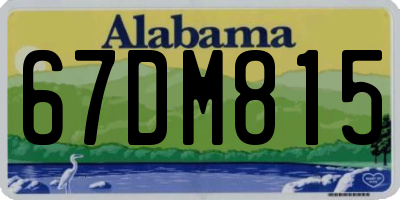 AL license plate 67DM815