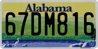 AL license plate 67DM816