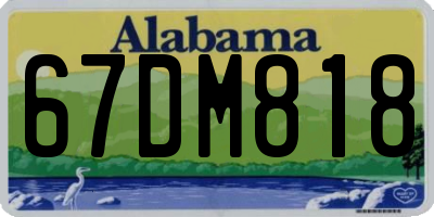 AL license plate 67DM818