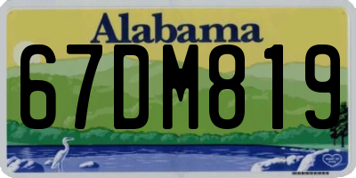 AL license plate 67DM819