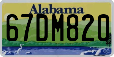 AL license plate 67DM820