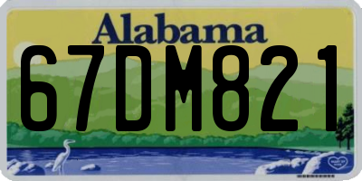 AL license plate 67DM821