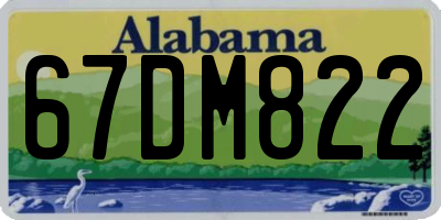 AL license plate 67DM822