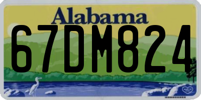 AL license plate 67DM824