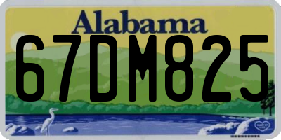 AL license plate 67DM825