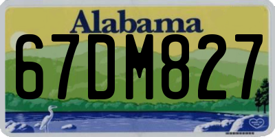 AL license plate 67DM827