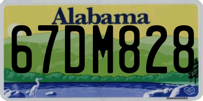 AL license plate 67DM828