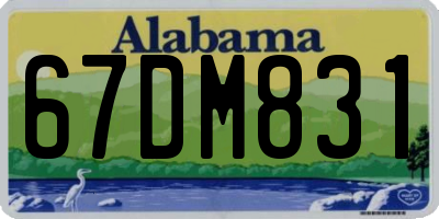 AL license plate 67DM831