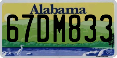 AL license plate 67DM833