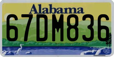 AL license plate 67DM836