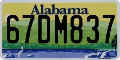 AL license plate 67DM837