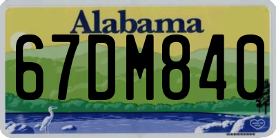 AL license plate 67DM840