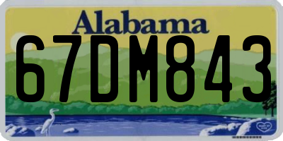 AL license plate 67DM843