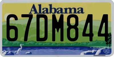 AL license plate 67DM844