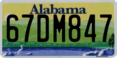 AL license plate 67DM847