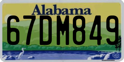 AL license plate 67DM849