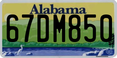 AL license plate 67DM850