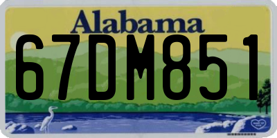 AL license plate 67DM851