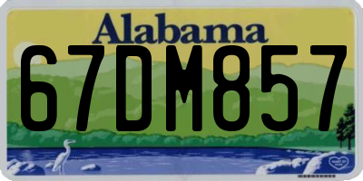 AL license plate 67DM857