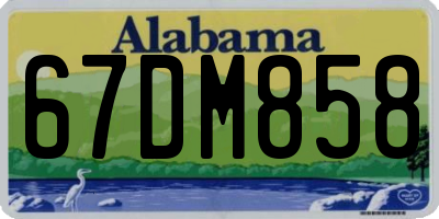 AL license plate 67DM858