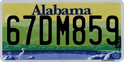 AL license plate 67DM859