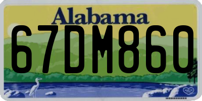 AL license plate 67DM860
