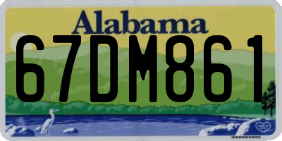 AL license plate 67DM861