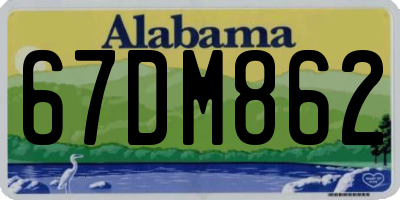 AL license plate 67DM862