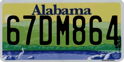 AL license plate 67DM864