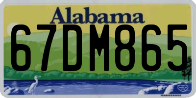 AL license plate 67DM865
