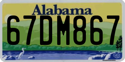 AL license plate 67DM867
