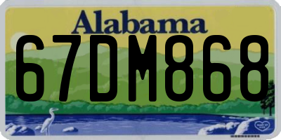 AL license plate 67DM868