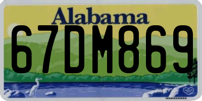 AL license plate 67DM869