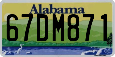 AL license plate 67DM871