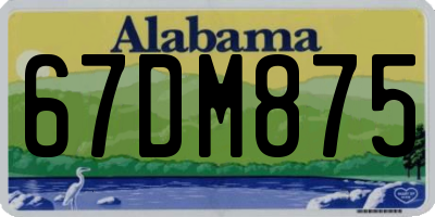 AL license plate 67DM875
