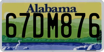 AL license plate 67DM876
