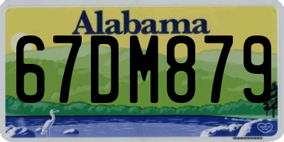 AL license plate 67DM879
