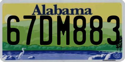 AL license plate 67DM883