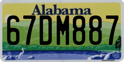 AL license plate 67DM887