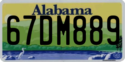 AL license plate 67DM889