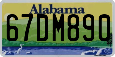 AL license plate 67DM890