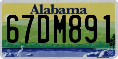 AL license plate 67DM891