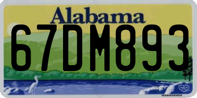 AL license plate 67DM893