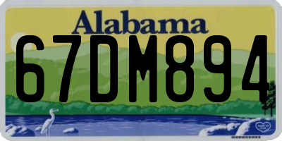AL license plate 67DM894