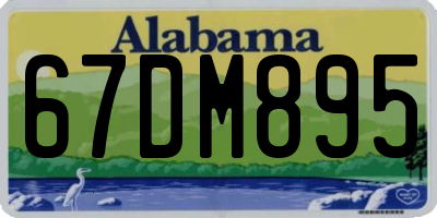 AL license plate 67DM895