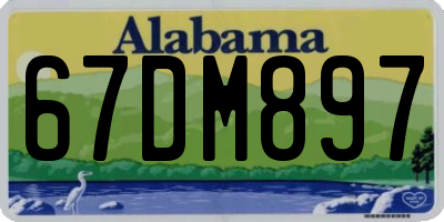 AL license plate 67DM897